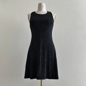 vintage Le Belle black metallic sparkle sleeveless mini dress